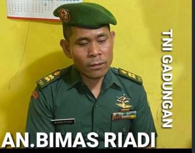 Foto TNI Gadungan yang di amankan Polisi